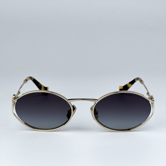 Miu Miu MU52YS ZVN5D1 BRAND NEW Sunglasses Pale Gold Grey Gradient Oval main image 11
